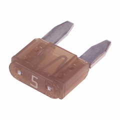 Mini Blade Fuse, 5 Amps, Orange