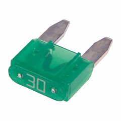 Mini Blade Fuse, 30 Amps, Green