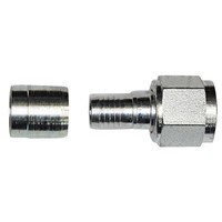 -8 Female Crimp w/Collar, Plated