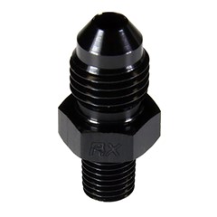 Adapter,-4 AN JIC Male to 1/16" NPT Male, Black