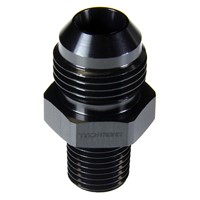 Adapter, -8 AN JIC Male to 1/4" NPT Male, Black Adapter, -8 AN JIC Male to 1/4" NPT Male, Black