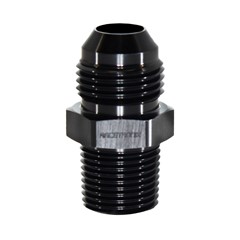 Adapter, -8 AN JIC Male to 3/8" NPT Male, Black