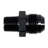 Adapter, -10 AN JIC Male to 3/8" NPT Male, Black