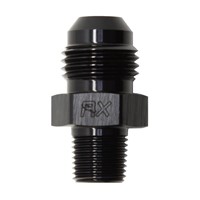Adapter, -8 AN JIC Male to 1/8" NPT Male, Black Adapter, -8 AN JIC Male to 1/8" NPT Male, Black