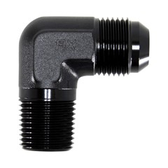 Adapter 90°, -10 AN JIC Male to 1/2" NPT Male, Black