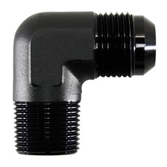 90° Adapter, -12AN»3/4" NPT Male, Black