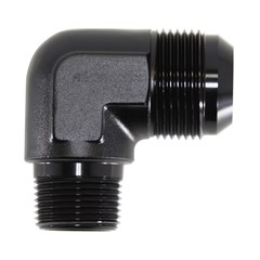 Adapter 90°, -16 AN JIC Male to 3/4" NPT Male, Black