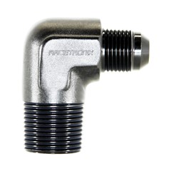 90° Adapter, -8AN » 3/4" NPT Male, Black