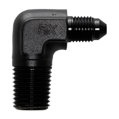 90° Adapter, -3AN » 1/4" NPT Male, Black