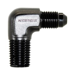 Adapter 90°, -4 AN JIC Male to 1/4" NPT Male, Black