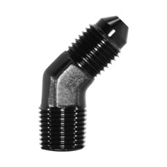 Adapter 45°, -3 AN JIC Male to 1/8" NPT Male, Black
