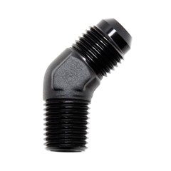 45° Adapter, -6AN » 1/4" NPT Male, Black