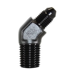 Adapter 45°, -3 AN JIC Male to 1/4" NPT Male, Black