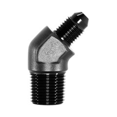 45° Adapter, -4AN»3/8" NPT Male, BLACK