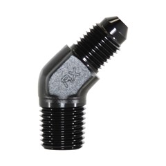 45° Adapter, -4AN » 1/4" NPT Male, BLACK