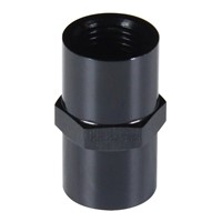 NPT FEMALE COUPLER, 1/8", AL, BLACK