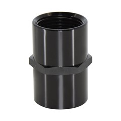 NPT FEMALE COUPLER, 1", AL, Black