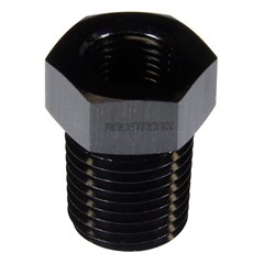 NPT PIPE REDUCER, 1/8" x 1/4", AL, Black