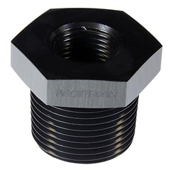 NPT PIPE REDUCER, 3/8" x 3/4", AL, Black