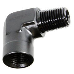Fitting 90°,  1/4" NPT Male to Female Elbow, Black
