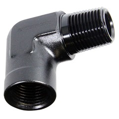 90° NPT Elbow, 3/8" M»F, AL, BLACK