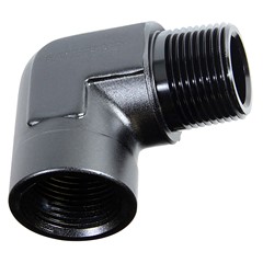 Fitting 90°, 3/4" NPT Male to Female Elbow, Black