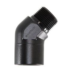 45° NPT Elbow, 3/4" Male » Female, BLACK