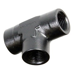 NPT Tee, Female 1/8", AL, BLACK