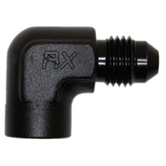 90° Adapter, 1/8" FPT » -4AN Male, BLK