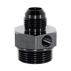 Adapter, -16 AN ORB Male to -10 AN JIC Male + 1/8" NPTF Port, Black