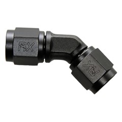 45° Coupler, -4AN Female-Female, BLACK