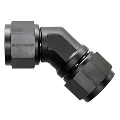 45° Coupler, -12AN Female-Female, BLACK