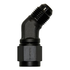 45° Swivel, -6 AN JIC Female to -6 AN JIC Male, Black