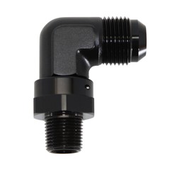 90° Swivel Adapter, -10AN»3/8" MPT, BLK