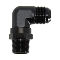 90° Swivel Adapter, -12 AN JIC Male to 3/4" NPT Male, Black