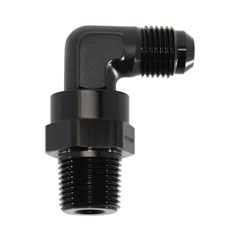 90° Swivel Adapter, -6AN » 3/8" MPT, BLK