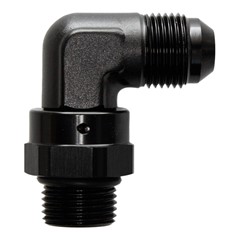 Adapter 90°, -8 AN JIC Male to -8 AN ORB Male, Black