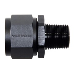 Adapter, -12 AN JIC Female to 1/2" NPT Male, Black