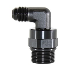 Adapter 90°, -6 AN JIC Male to -10 AN ORB Male, Black