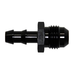 Adapter, -6 AN JIC Male to  1/4" Hose Barb, Black