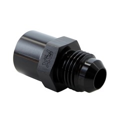 Adapter, -6 AN JIC Male to M14x1.5 Saginaw Female, Black