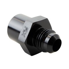 Adapter, -6 AN JIC Male to M16x1.5 Saginaw Female, Black