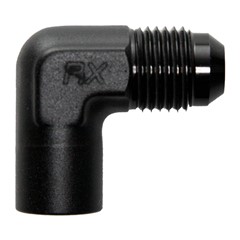 90° Adapter, -6AN Male » 1/8" FPT, BLK