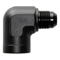 90° Adapter, -8AN Male » 1/2" FPT, BLK