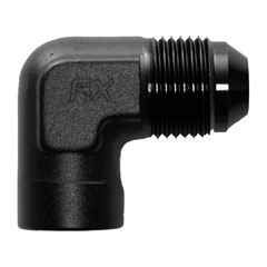 90° Adapter, -8AN Male » 1/4" FPT, BLK