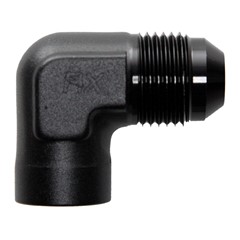 90° Adapter, -8AN Male » 1/8" FPT, BLK