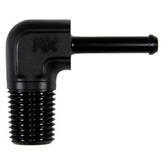 Adapter, 90° 1/4" MPT » 3/16" Barb