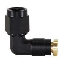 Adapter, 90° -3AN Fml » Nylon Tube 3/16"