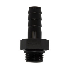 Adapter, 3/8" Multi Barb to -6 AN ORB Male, Black