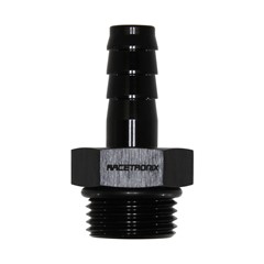 Adapter, 3/8" Multi Barb to -8 AN ORB Male, Black
